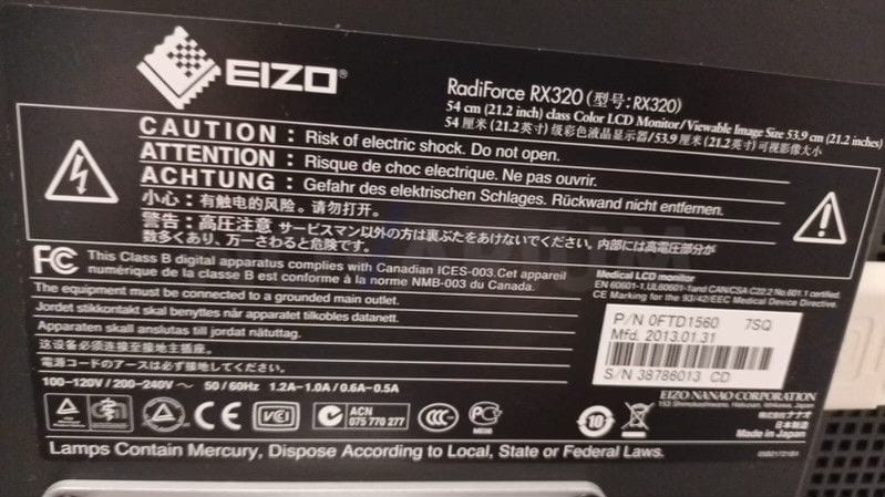 Siemens - 21.2-LCD Monitor RadiForce Eizo RX320.jpg