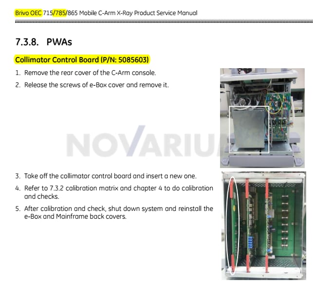GE 5085603 Collimator Control Board for Brivo 785 Essential.png