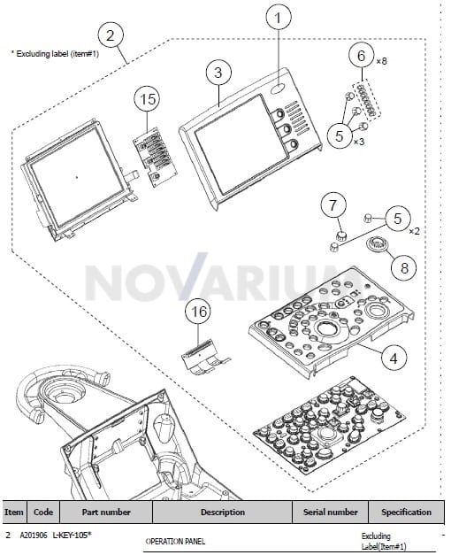 Aloka L-Key-105 - User Interface Operation Panel Assy.jpg