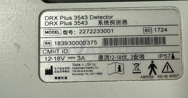 Carestream 2272233001 - Wireless Digital Detector DRX Plus 3543 (1).png