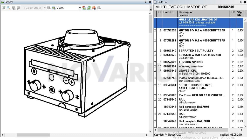Siemens 1200944 - Collimator OT, replaces 0468249.jpg